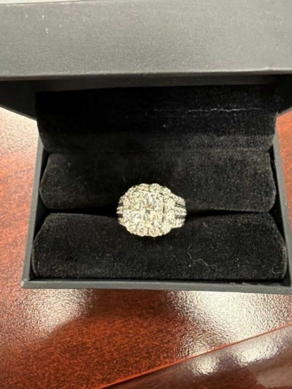 18KT PT white gold diamond engagement ring